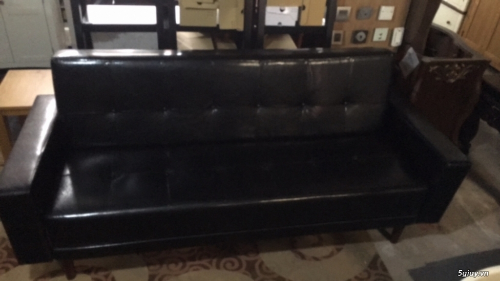 Ghế Sofa Giường da đen đa năng - 1