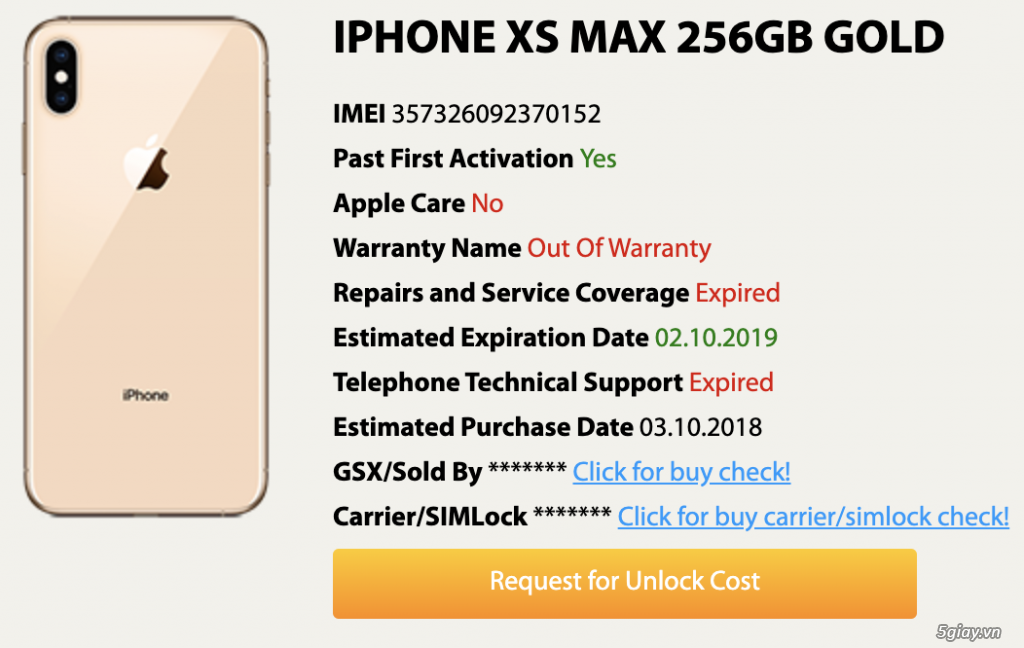 IPHONE XS MAX, MÀU GOLD, 256G, MỚI 98%, FULLBOX - 4