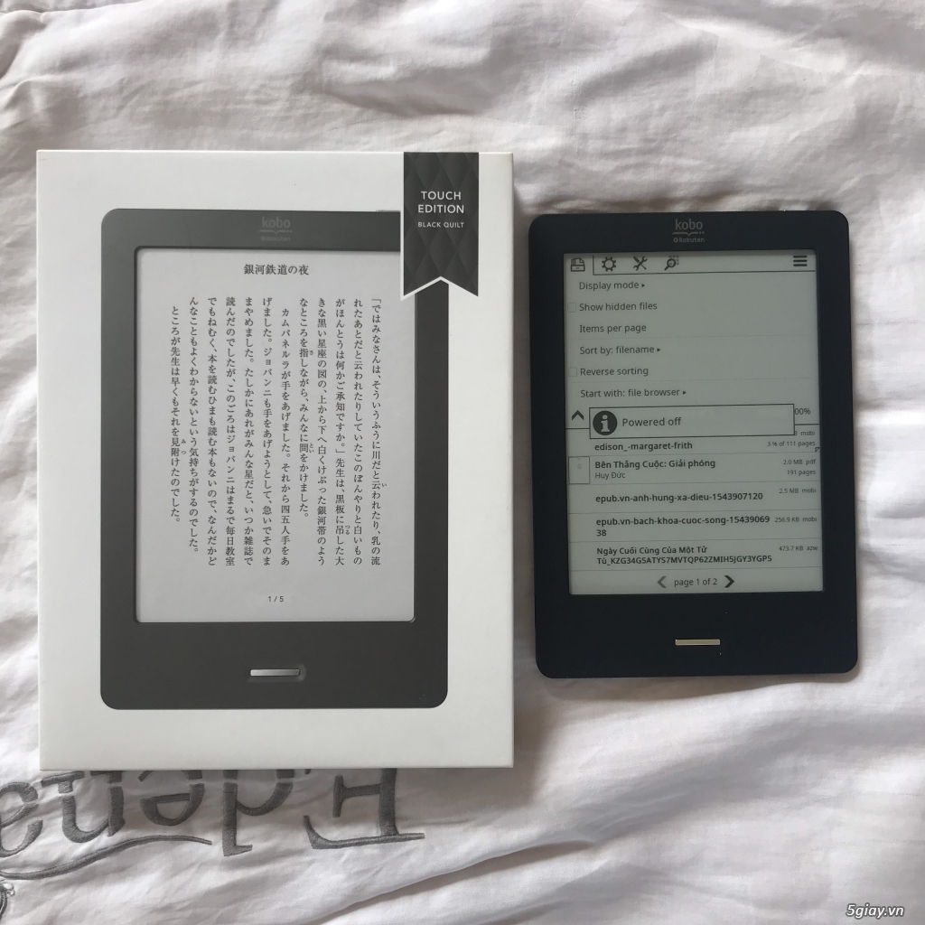 [Máy Nhật Cũ] Máy Đọc Sách Kobo Touch Full Box code 06515