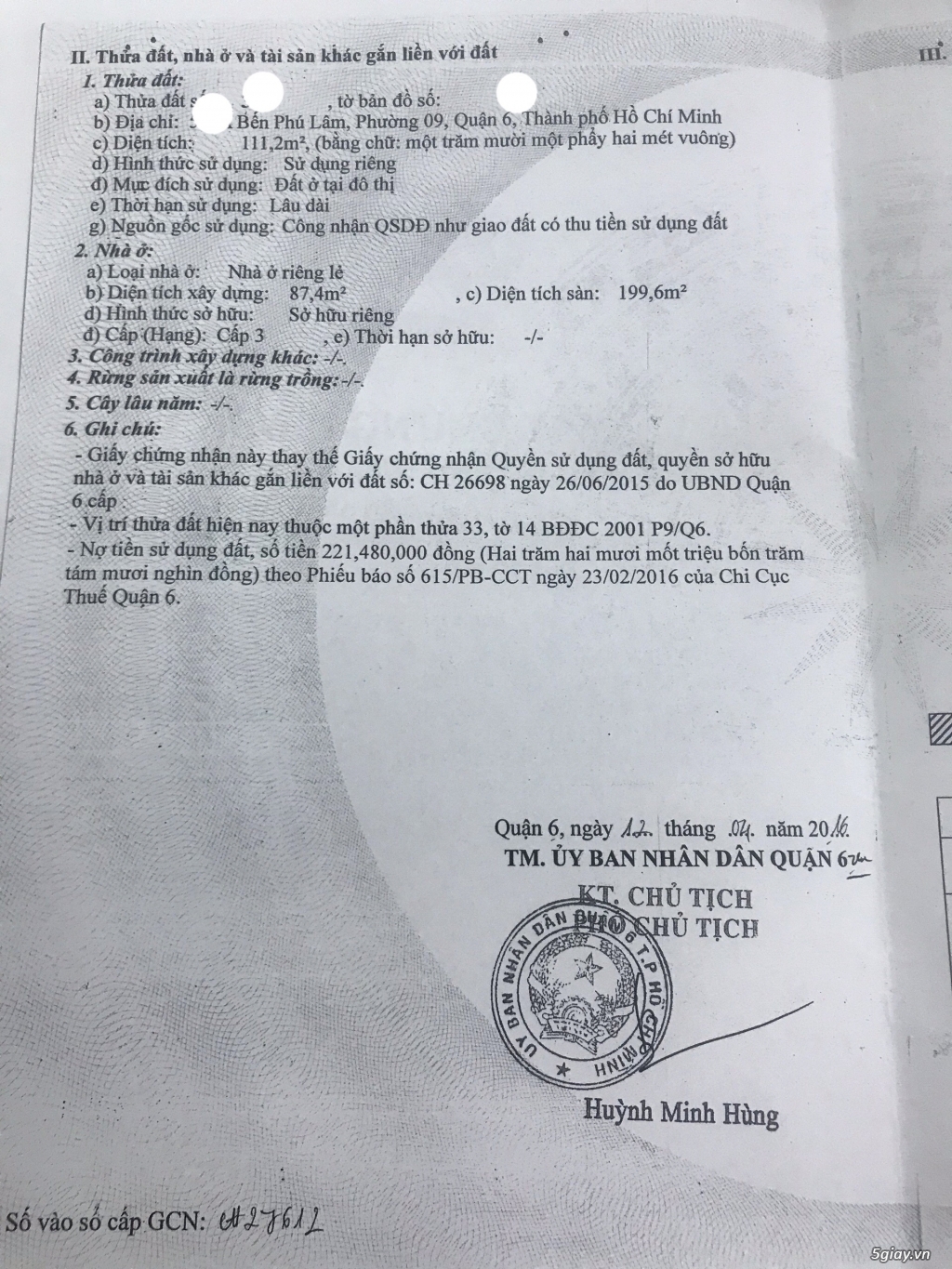 Đi định cư nước ngoài cần bán nhanh căn Nhà mặt tiền bến phú lâm - 4