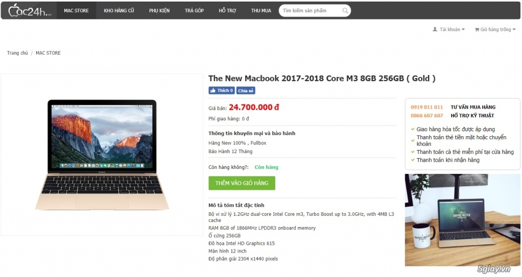 Cần bán Macbook 12 đời 2017 RoseGold Likenew - 5