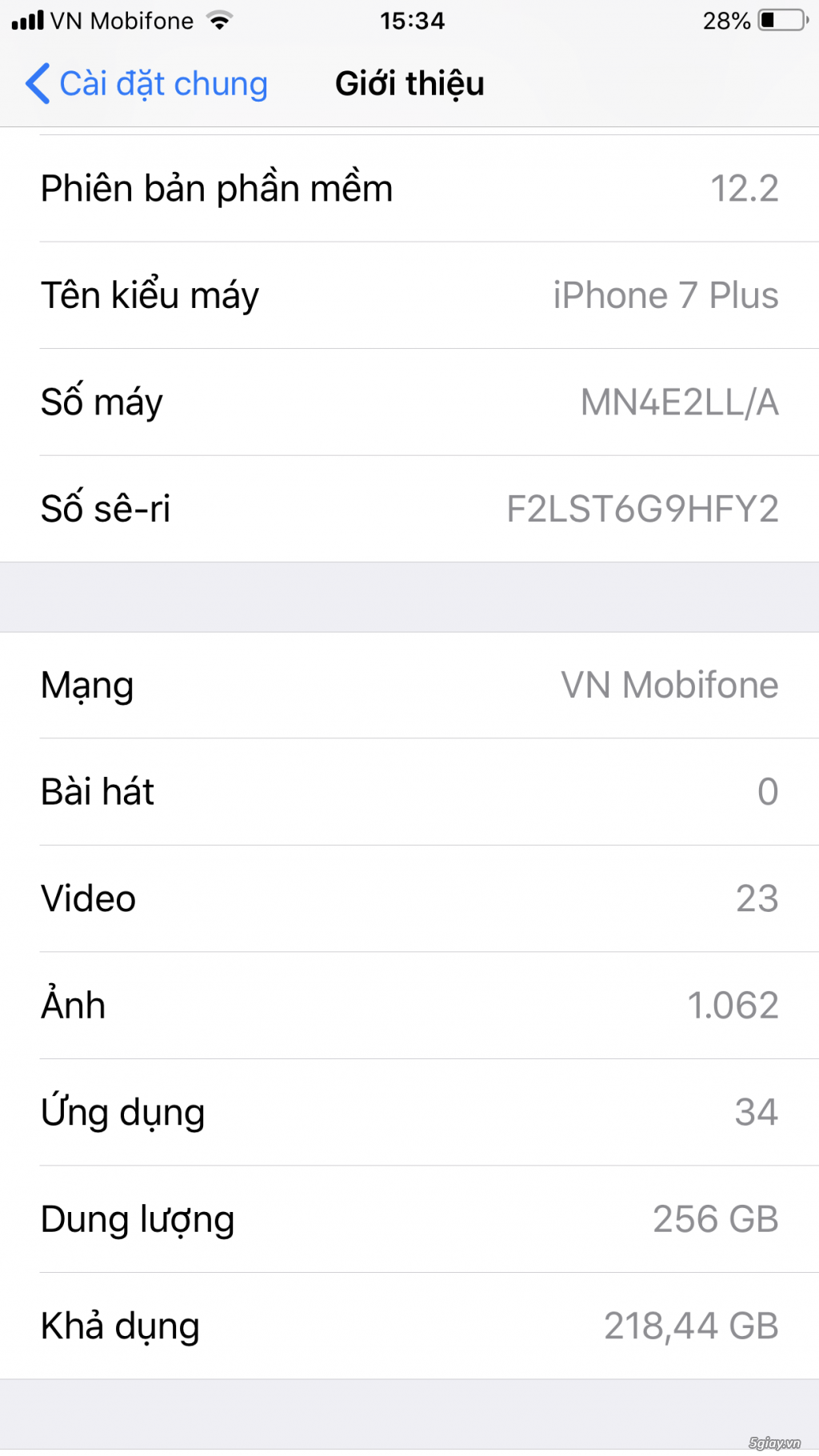 Iphone 7Plus 256gb đen nhám quốc tế LL
