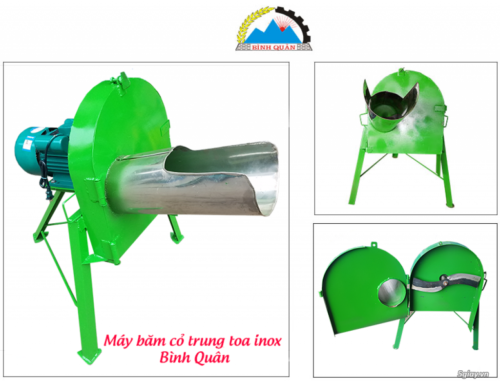 Máy băm cỏ trung toa Inox - 2