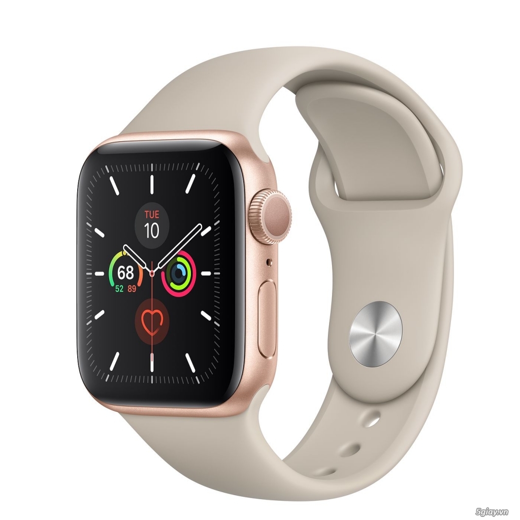Apple Watch Series 5 Aluminum 44/40m GPS (bạc / vàng / đen) dây cao su - 2