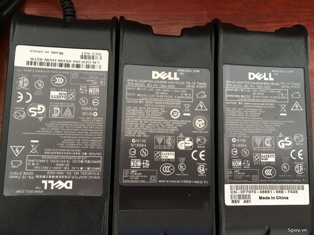 Thanh lý sạc cũ Dell 19.5v/3.34A ok giá: 20k lấy hết 50 cục - 2