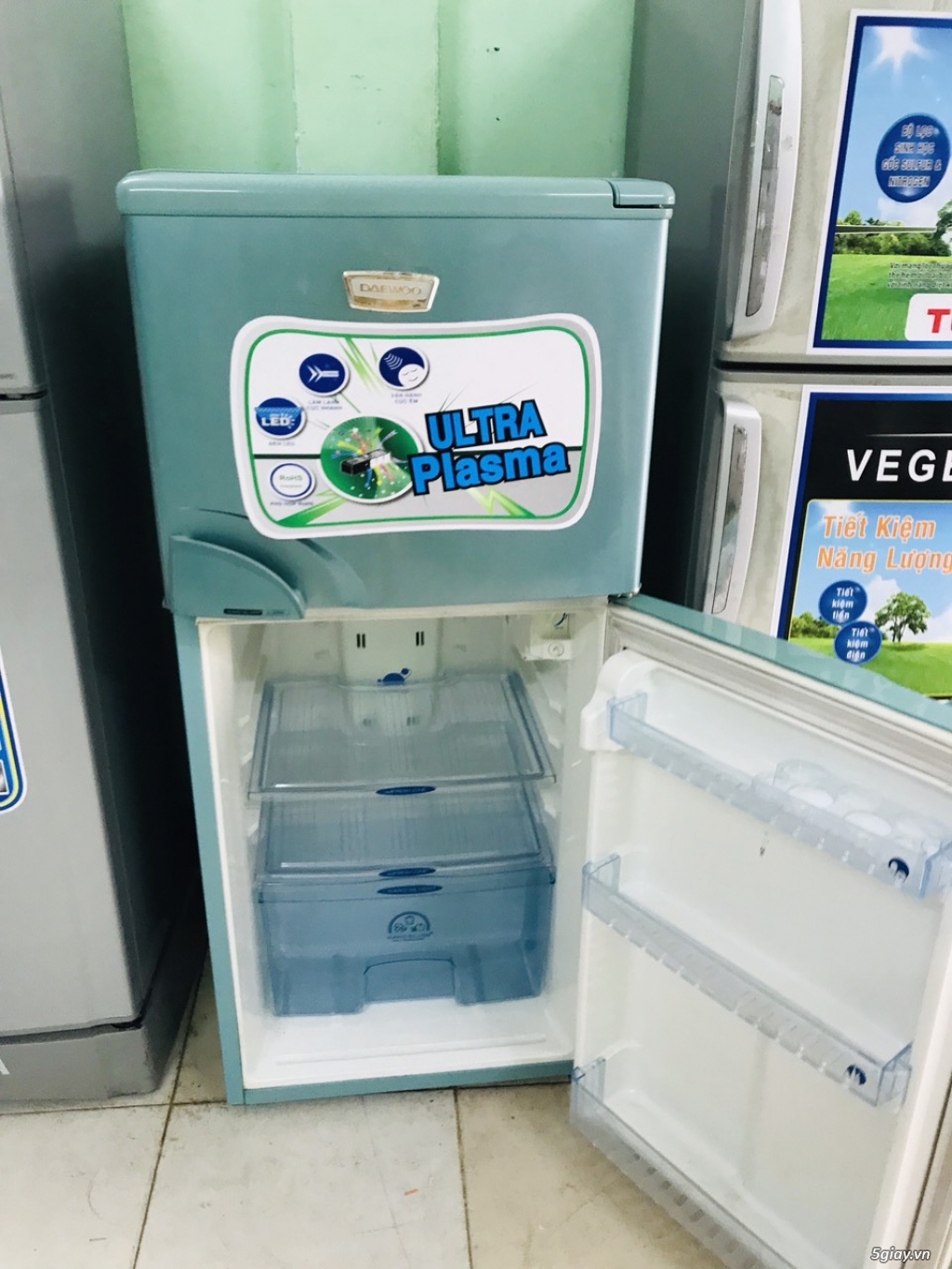 Bán tủ lạnh Dawoo _ 150l _ màu xanh
