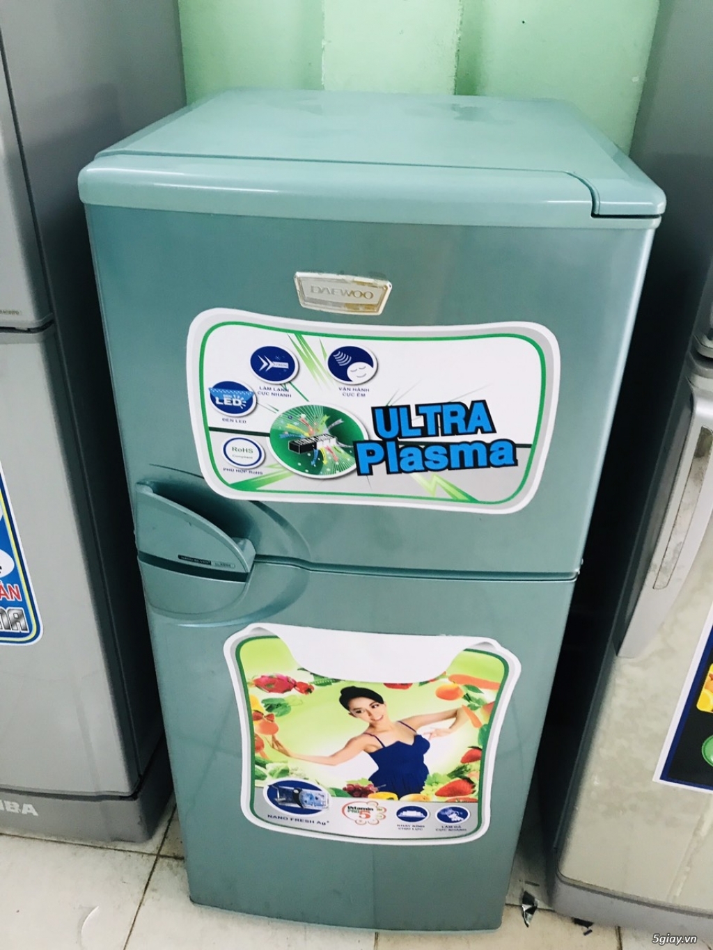 Bán tủ lạnh Dawoo _ 150l _ màu xanh - 1