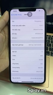 Iphone Xs Max 256Gb - 1 Sim - Mới leng keng