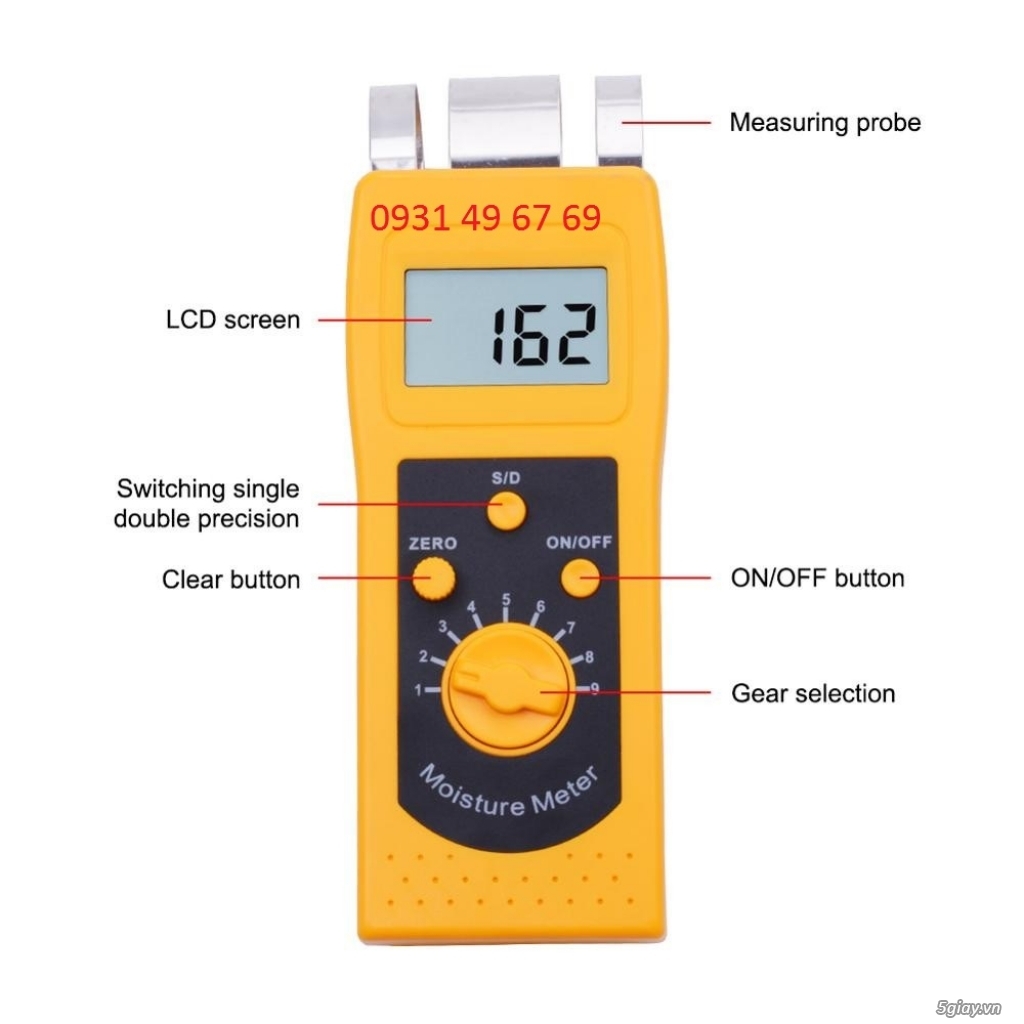 Máy đo độ ẩm vải, bông sợi DM200T