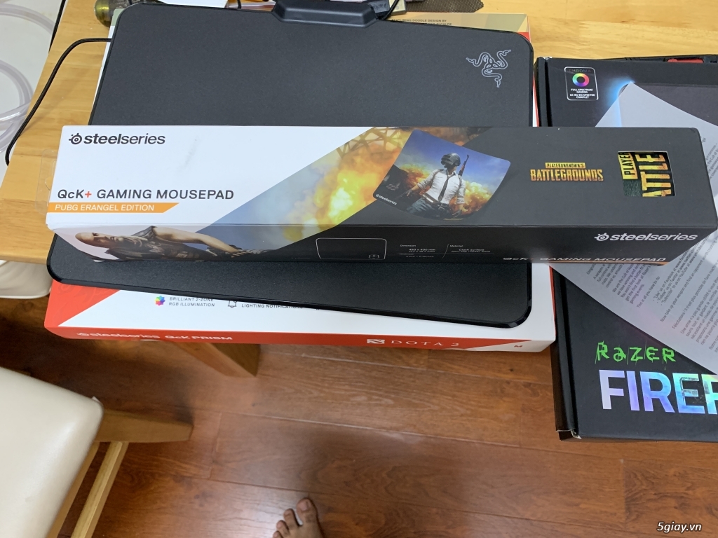 Chuột Razer Mamba Elite, Mouse pad Razer Firefly, Steelseries QCK+ PUB - 13