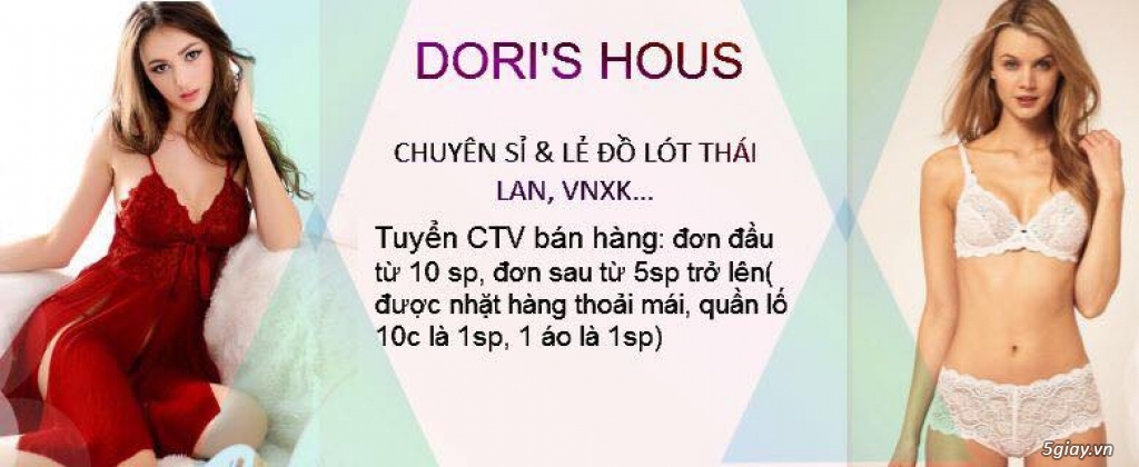 Cần tuyển CTV & Khách sỉ đồ bộ & Nội Y NAm nữ