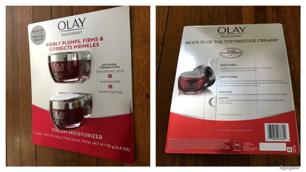 Kem dưỡng ẩm chống lão hoá Olay hàng nhập Mỹ set 2 hủ