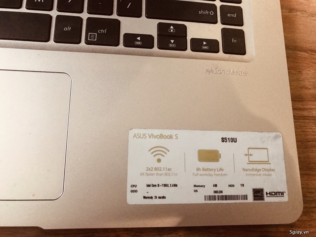 Asus VivoBook S510U core i3 4Gb RAM HDD 1Tb 98% - 1