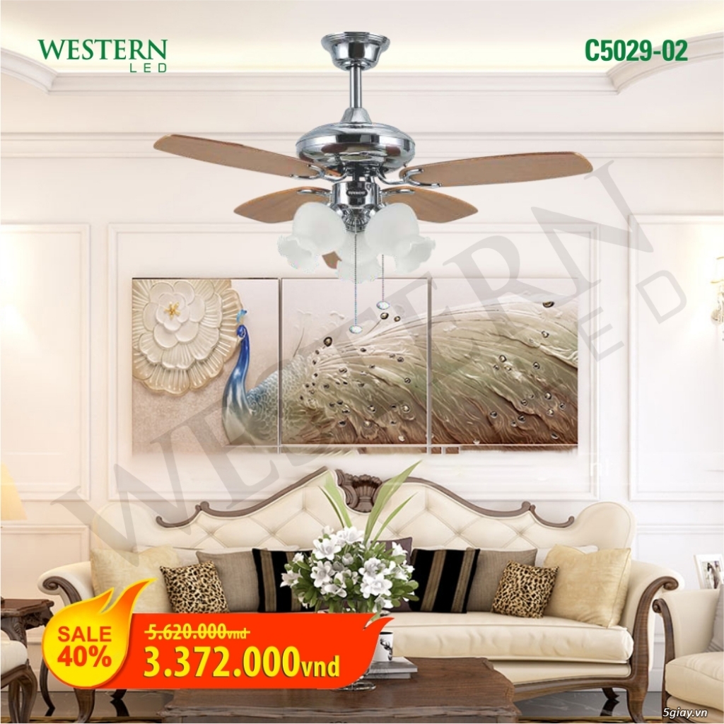 Quạt trần kiêm đèn trang trí - Xu hướng nội thất thời thượng! - 18