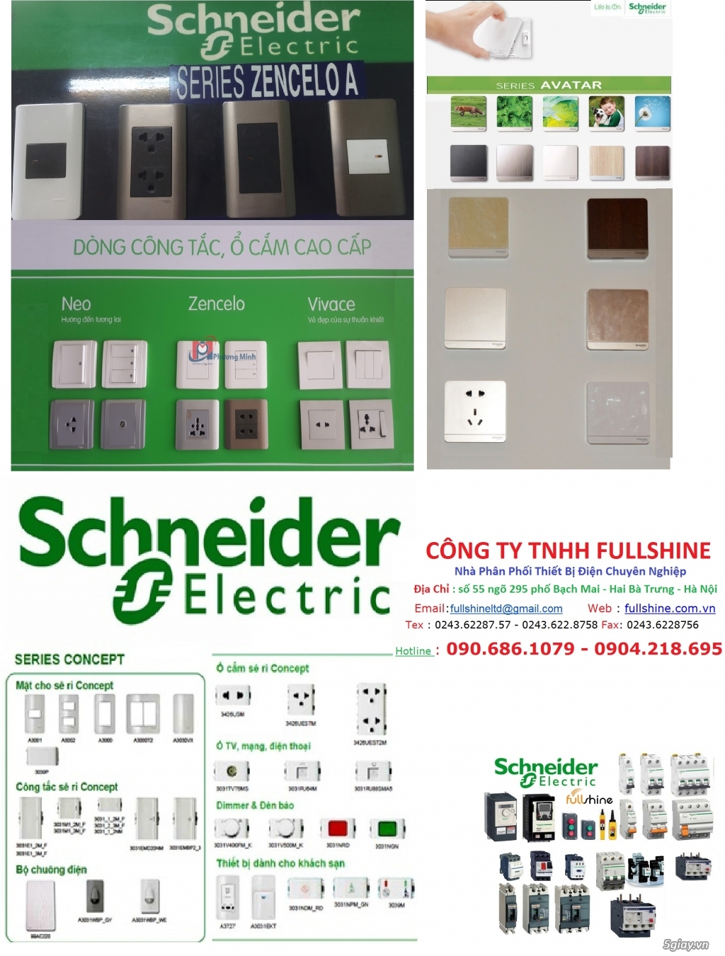 Công Ty Fullshine nhà phân phối thiết bị điện Schneider Uy Tín