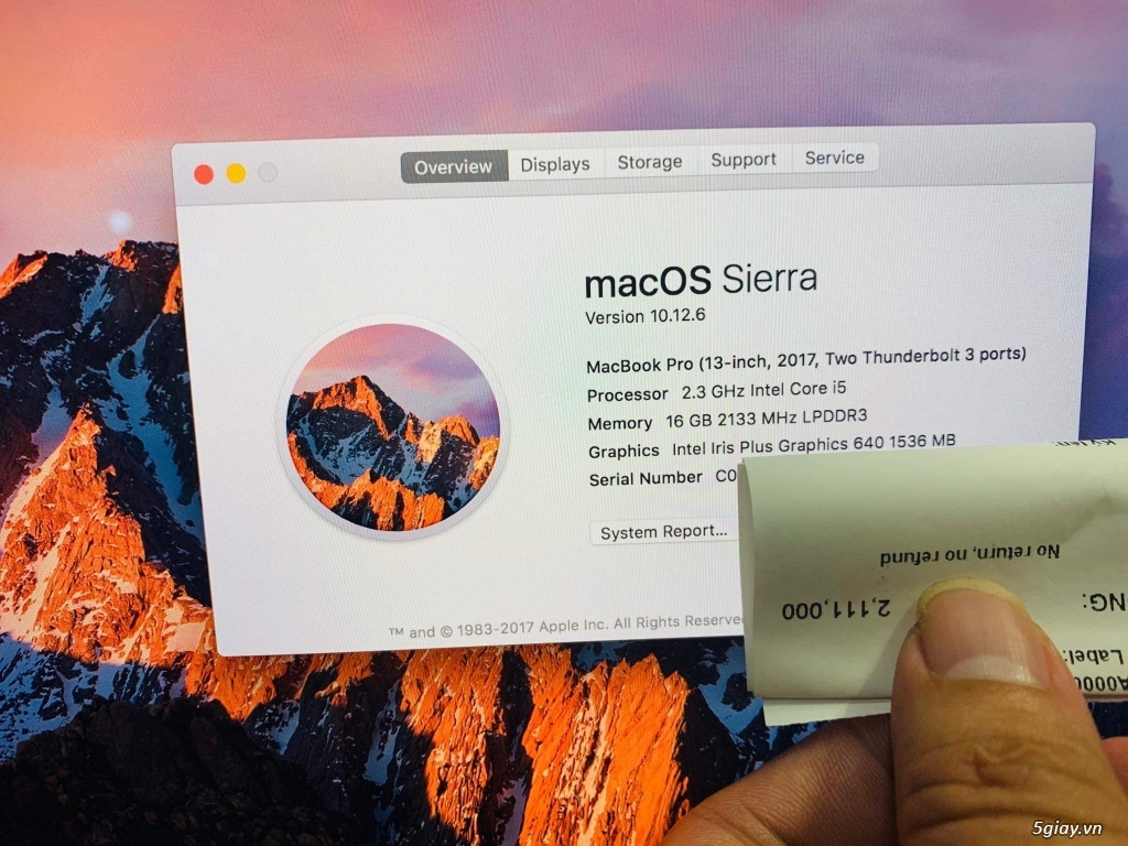 Kẹt tiền bán rẻ macbook pro 2017 - 2