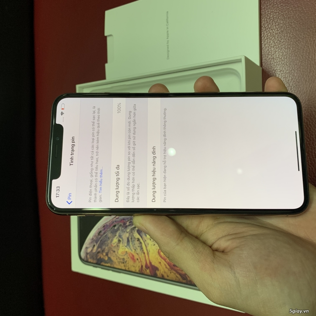 Xs max 256g gold ll/a máy mới chưa dùng bh 7/2020 full box - 5