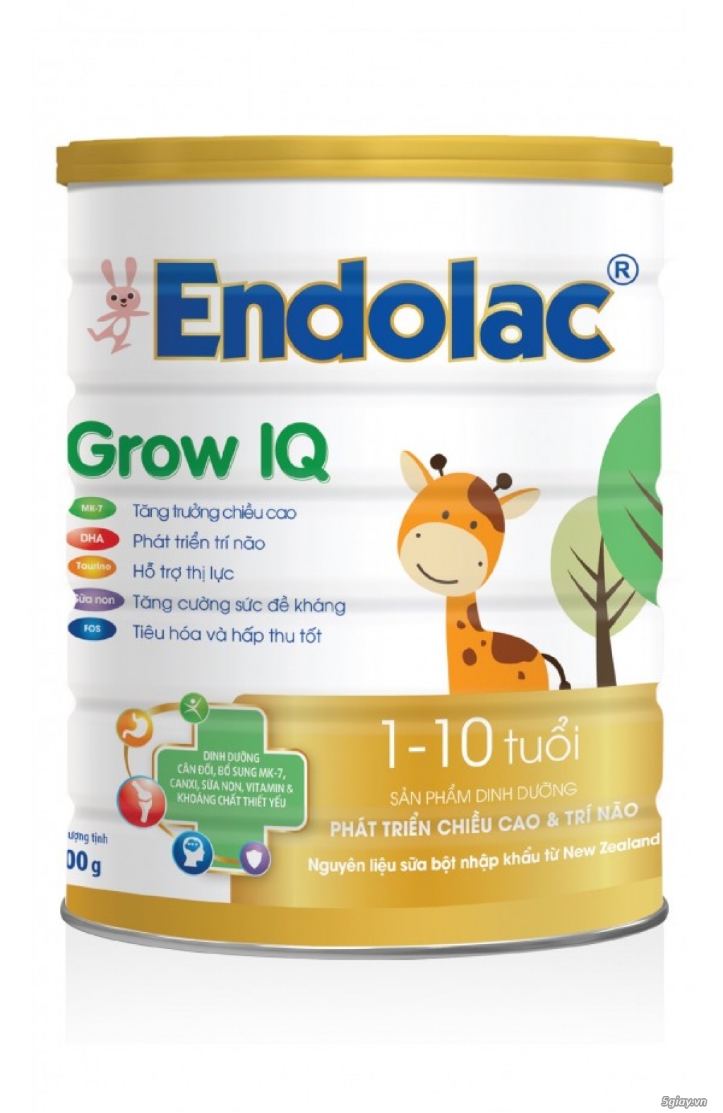Sữa bột Endolac Grow IQ giúp trẻ phát triển chiều cao và trí não