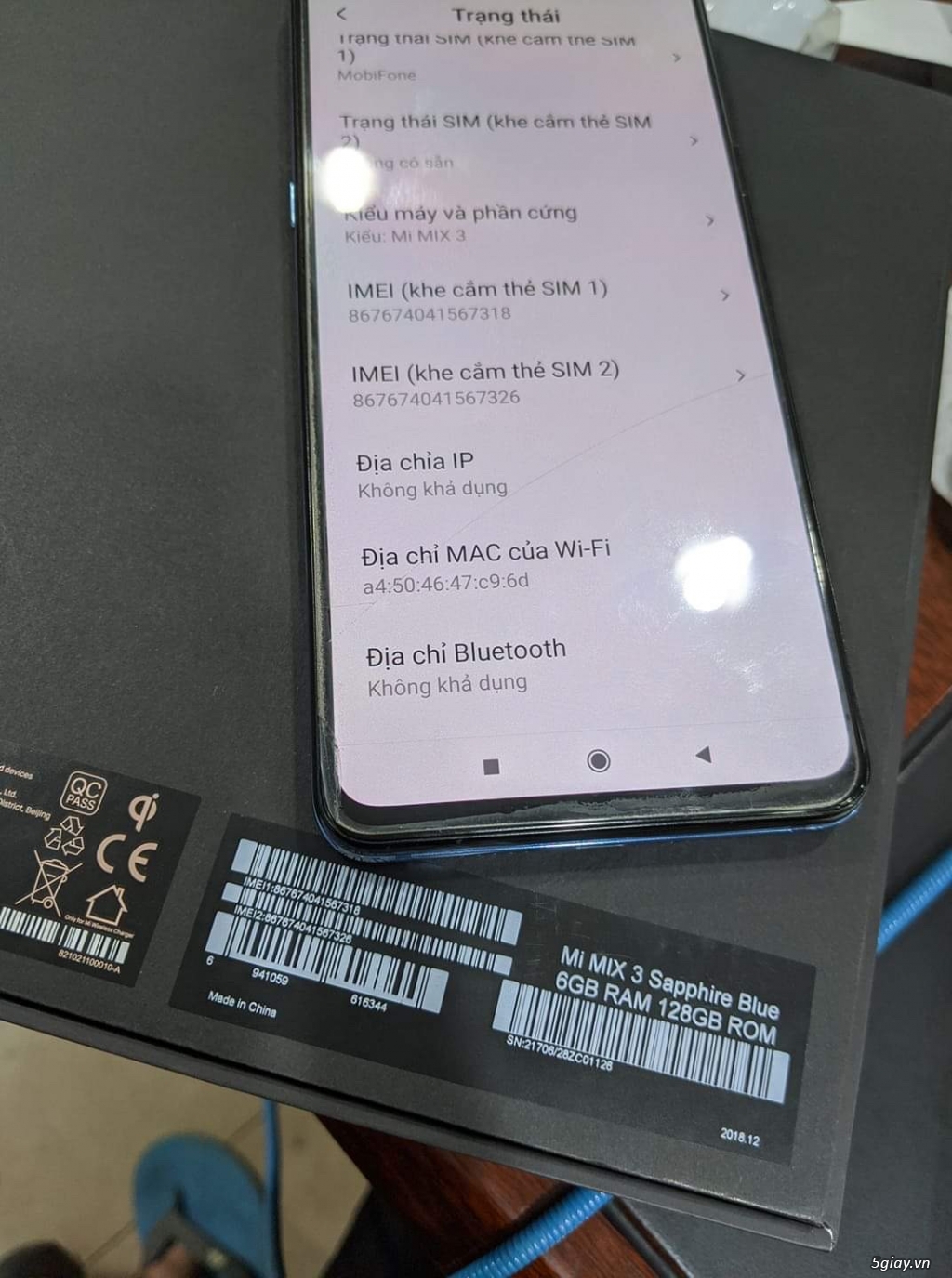 Xiaomi Mi Mix 3 xanh, Digi Fullbox [6gb/128gb] - 9