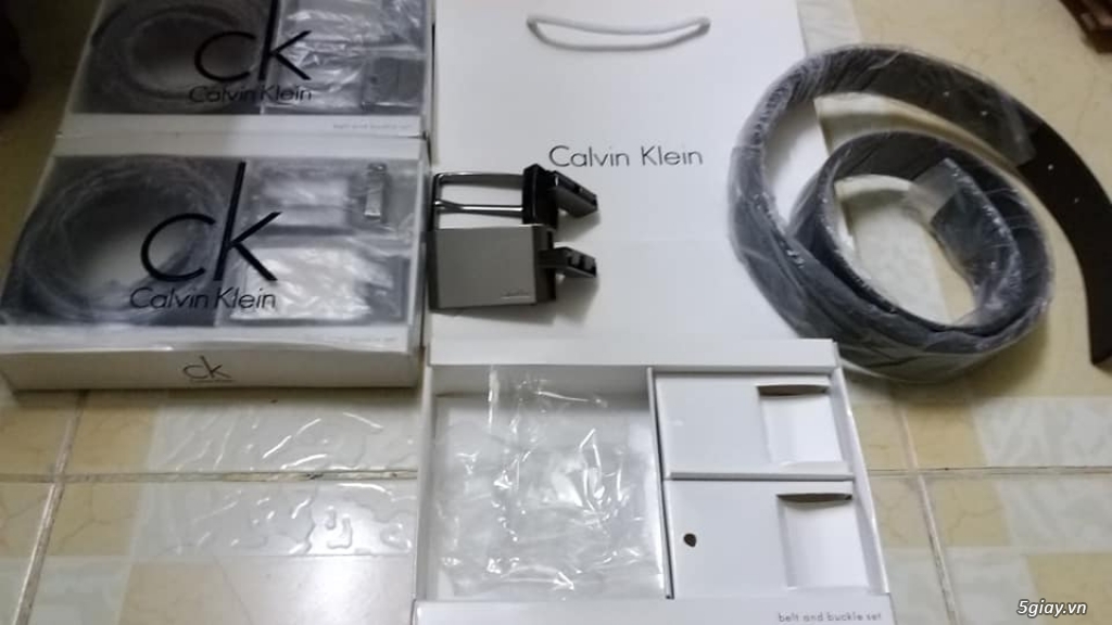 Dây nịt CK Fake mới 100% - full box ( 2 đầu xoay - dây 2 mặt nâu -đen) - et: 22g59 ngày 08/12/2019 - 2