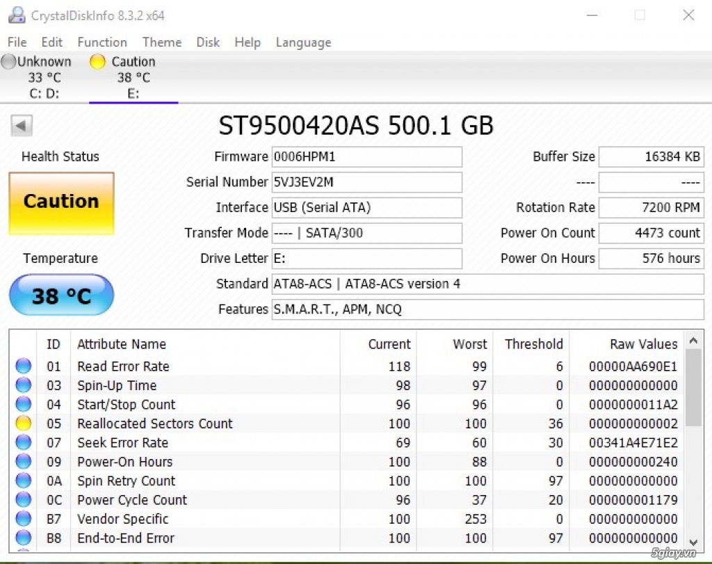 HDD 2.5 Seagate 500GB - End nhanh trong ngày 23h00 29/11/2019 - 2