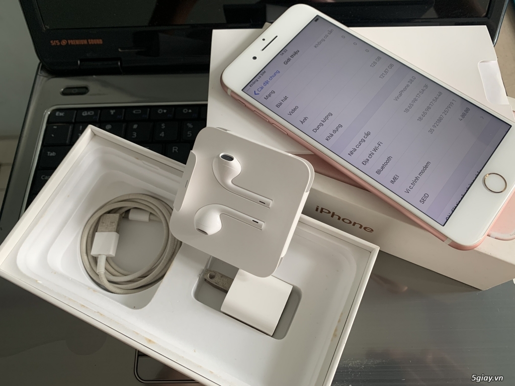 iphone 7 plus 128gb vàng hồng full box pk zin all - 4