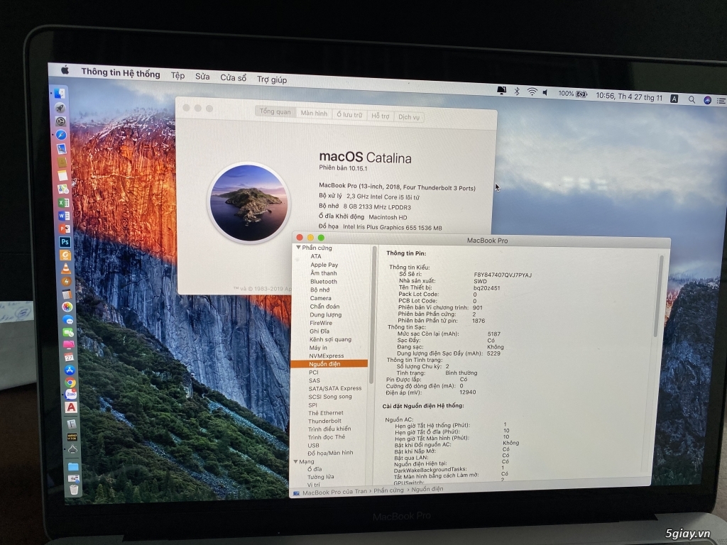 Cần bán macbook pro 13 inch I5 256Gb/ram8G 2018 FULLBOX mới mua 1 tuần - 4