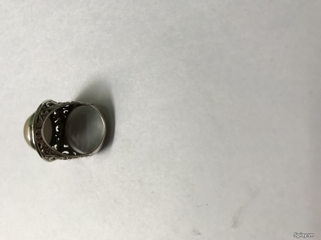 Nhẫn nữ bạc ngọc trai xưa ni tay 17mm End: 23h00 ngày 06-12-2019 - 2