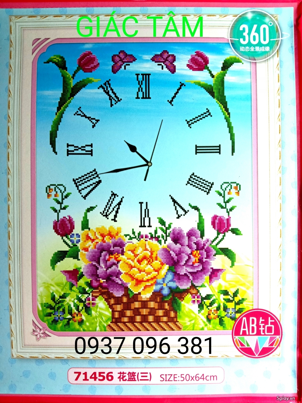 Bán Tranh Thêu Tranh Đá Đồng Hồ - 15