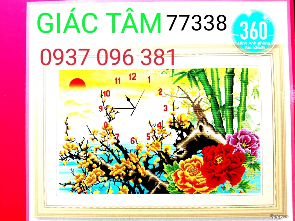 Bán Tranh Thêu Tranh Đá Đồng Hồ - 23