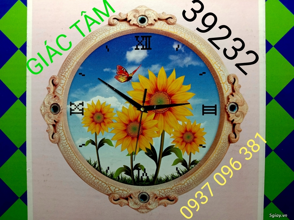 Bán Tranh Thêu Tranh Đá Đồng Hồ - 28