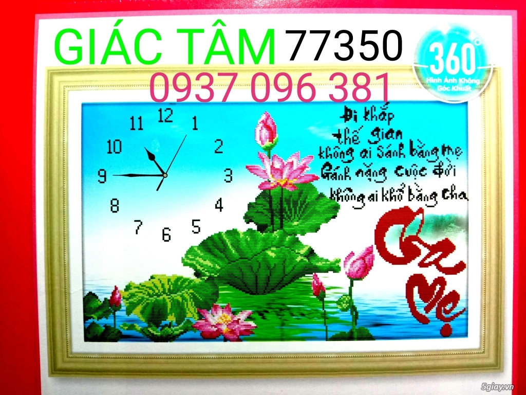 Bán Tranh Thêu Tranh Đá Đồng Hồ - 9