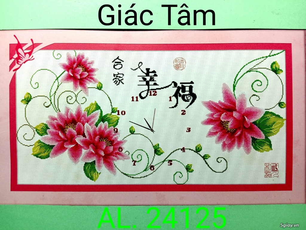 Bán Tranh Thêu Tranh Đá Đồng Hồ - 38