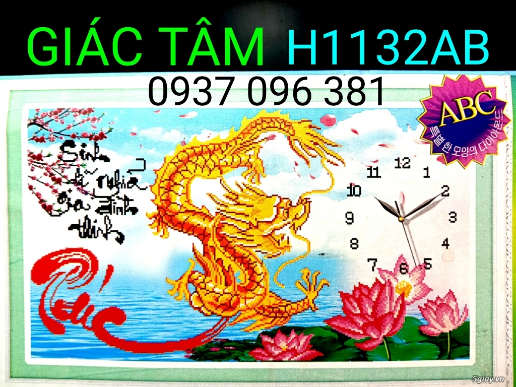 Bán Tranh Thêu Tranh Đá Đồng Hồ - 22