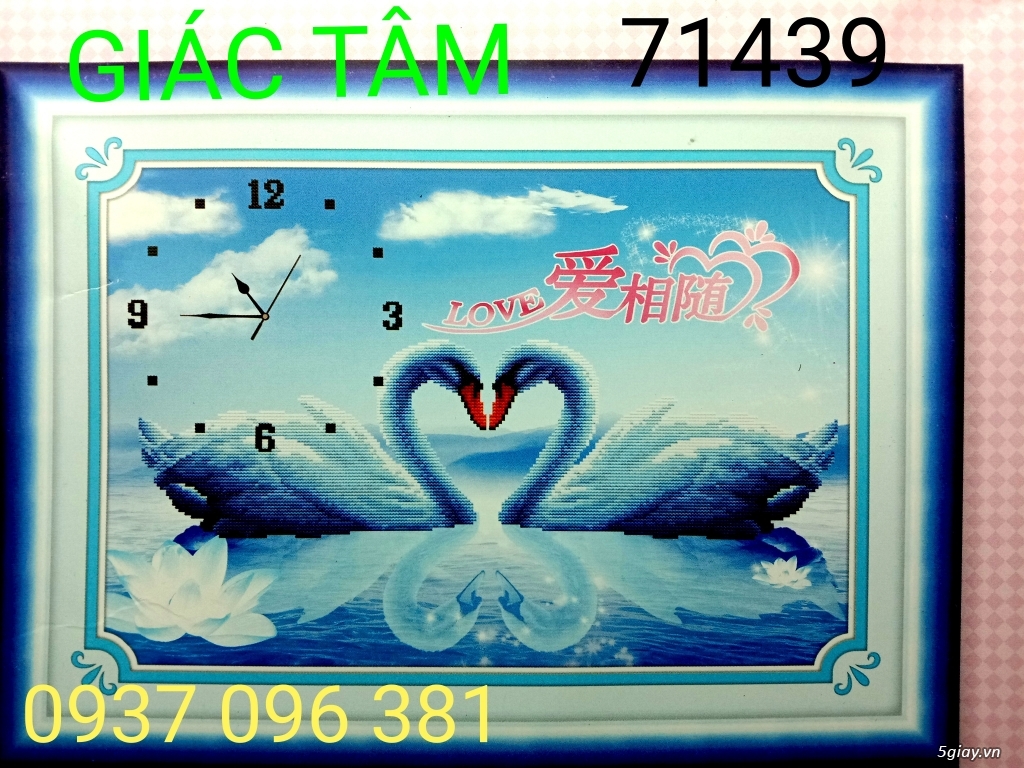 Bán Tranh Thêu Tranh Đá Đồng Hồ - 24