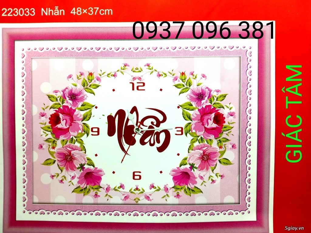 Bán Tranh Thêu Tranh Đá Đồng Hồ - 41