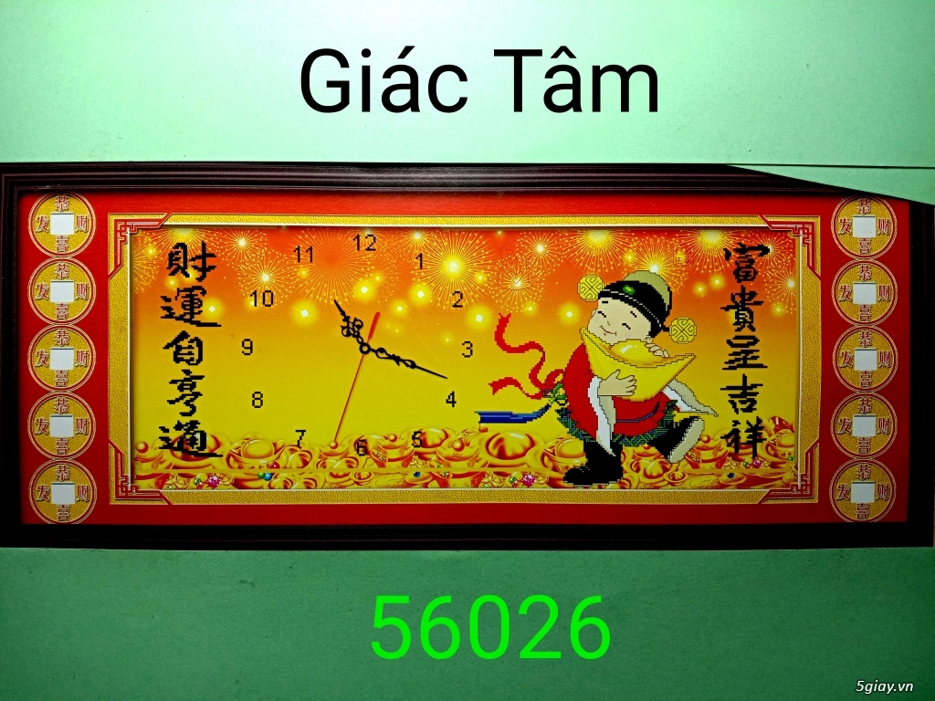 Bán Tranh Thêu Tranh Đá Đồng Hồ