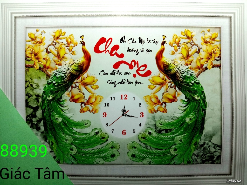 Bán Tranh Thêu Tranh Đá Đồng Hồ - 33