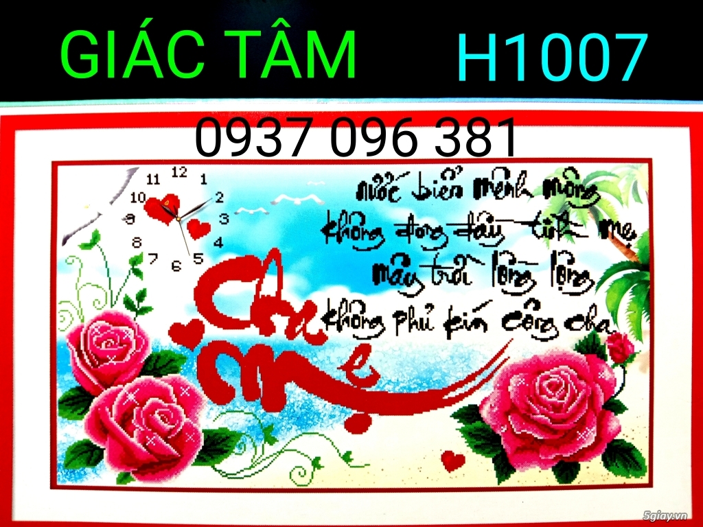 Bán Tranh Thêu Tranh Đá Đồng Hồ - 8