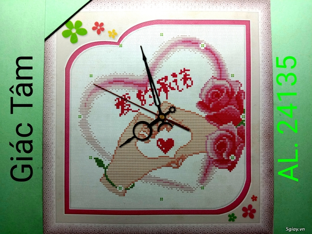 Bán Tranh Thêu Tranh Đá Đồng Hồ - 43