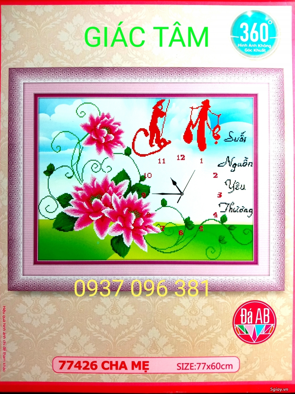 Bán Tranh Thêu Tranh Đá Đồng Hồ - 11