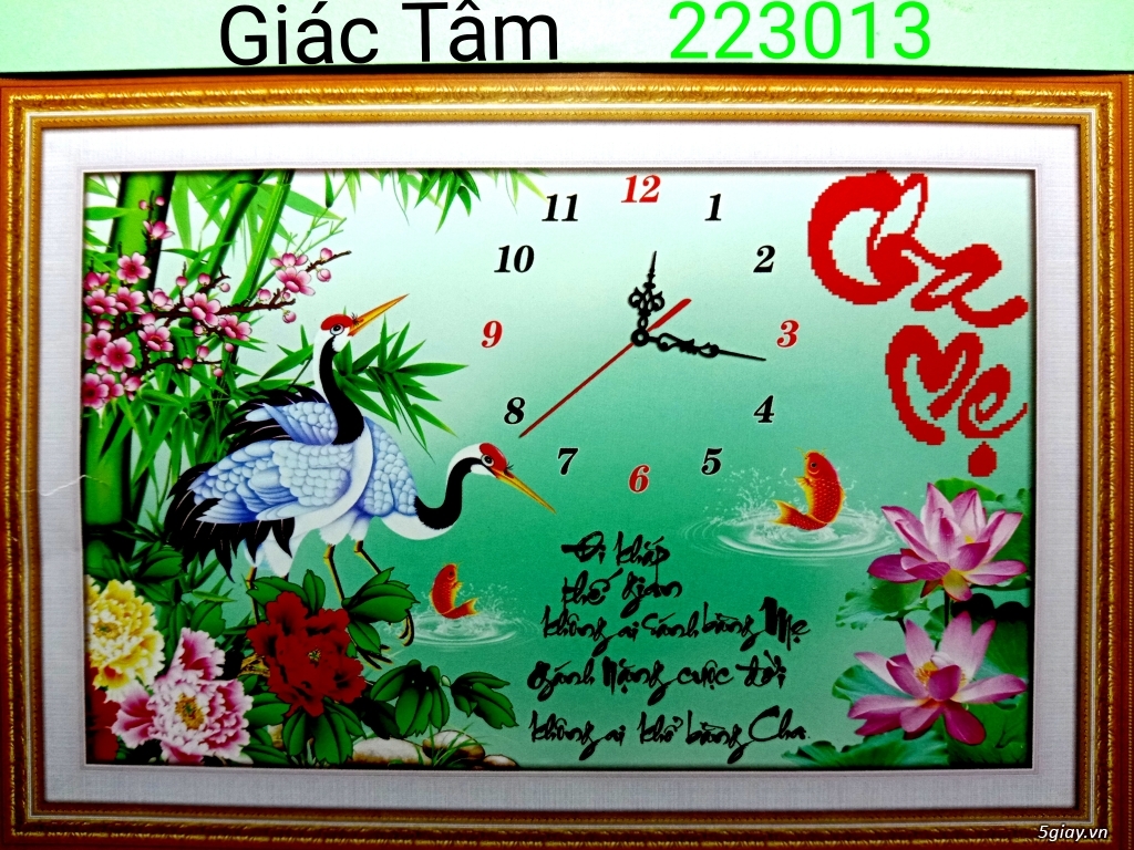 Bán Tranh Thêu Tranh Đá Đồng Hồ - 35