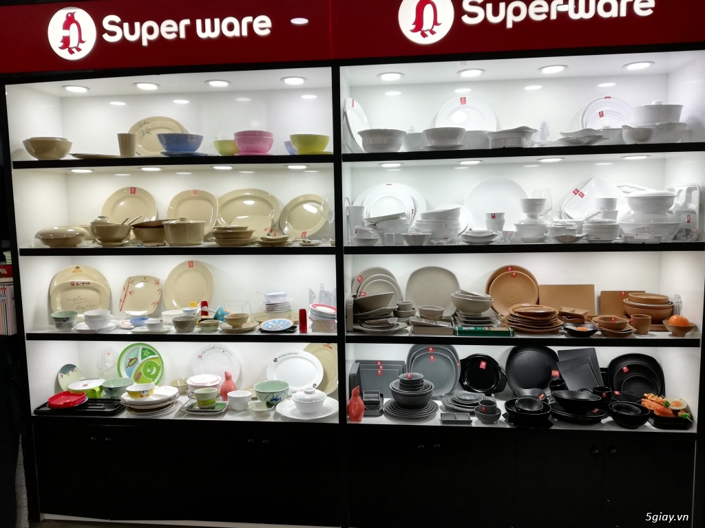 Tô, chén, đĩa, Khay, Đũa nhựa Melamine Superware Cao Cấp của Thái Lan.