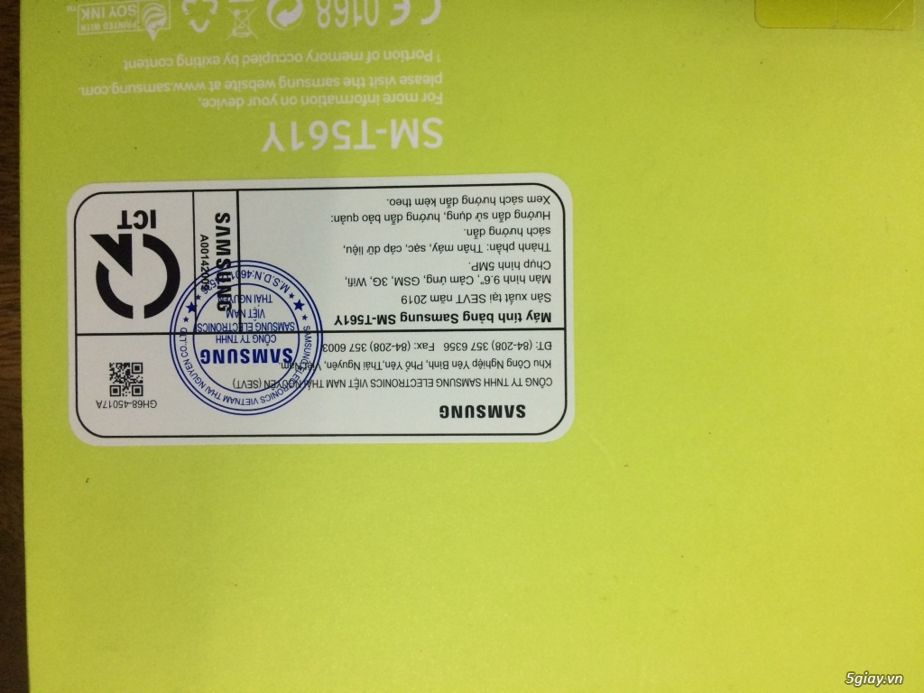 Dư xài bán Galaxy tab E SM-T561Y mới mua, tặng kèm bút cảm ứng
