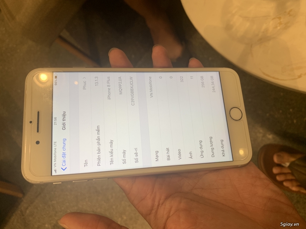 Iphone 8 plus lock zin full 64gb trắng - 2