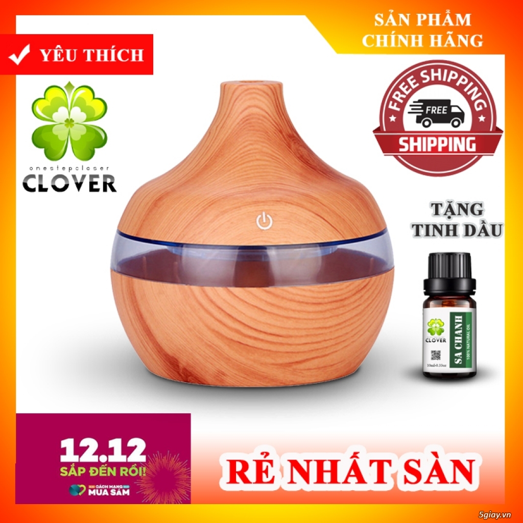 Đèn Xông Tinh Dầu, Máy Xông Tinh Dầu Kiêm Đèn Ngủ - Tặng Tinh Dầu 10ml - 3