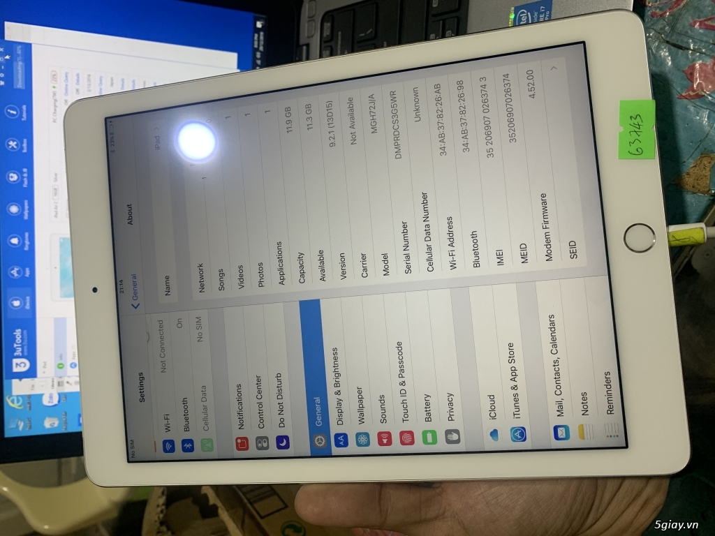 ipad Air2 16GB 4G hàng như NEW hiếm sạc it lần keng 99.99 pin 100%