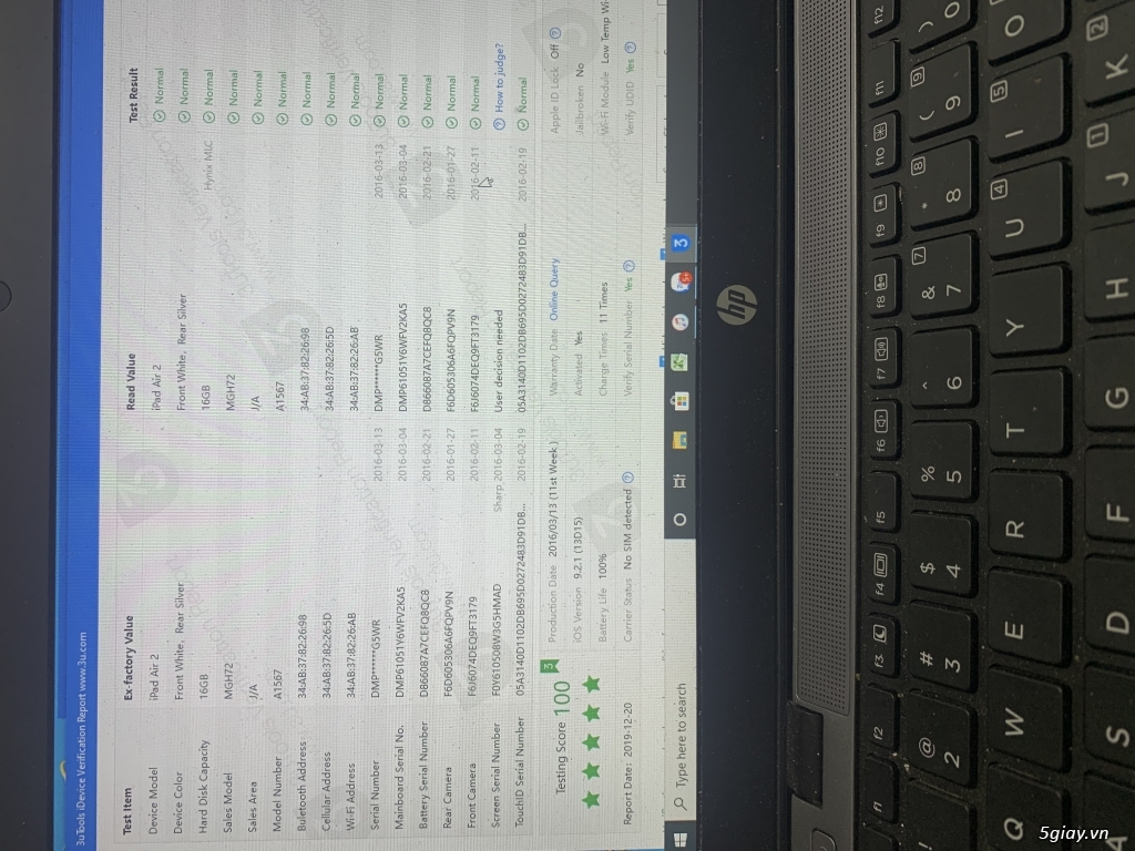 ipad Air2 16GB 4G hàng như NEW hiếm sạc it lần keng 99.99 pin 100% - 3