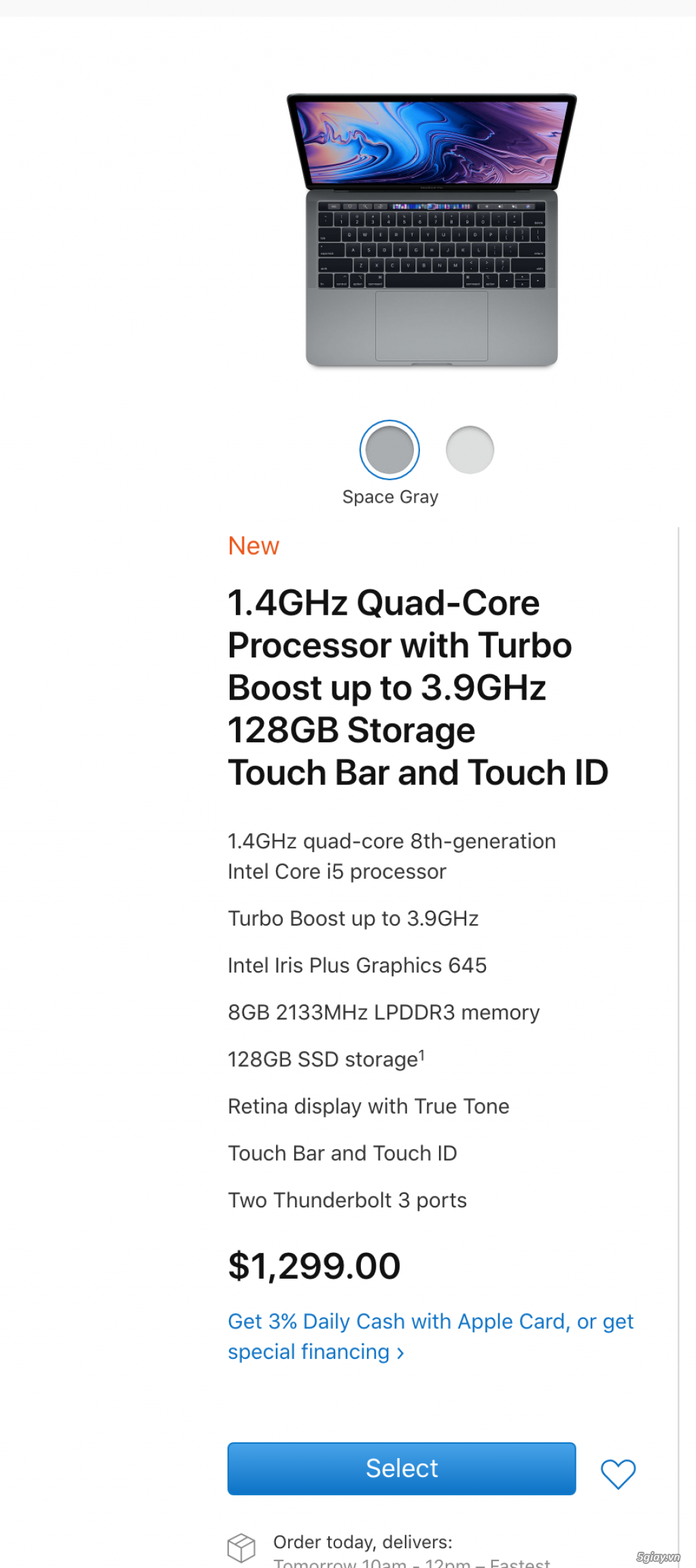 Macbook Pro 13,3 inch đời mới nhất MUHQ2LL/A, Quad core i5 - 3
