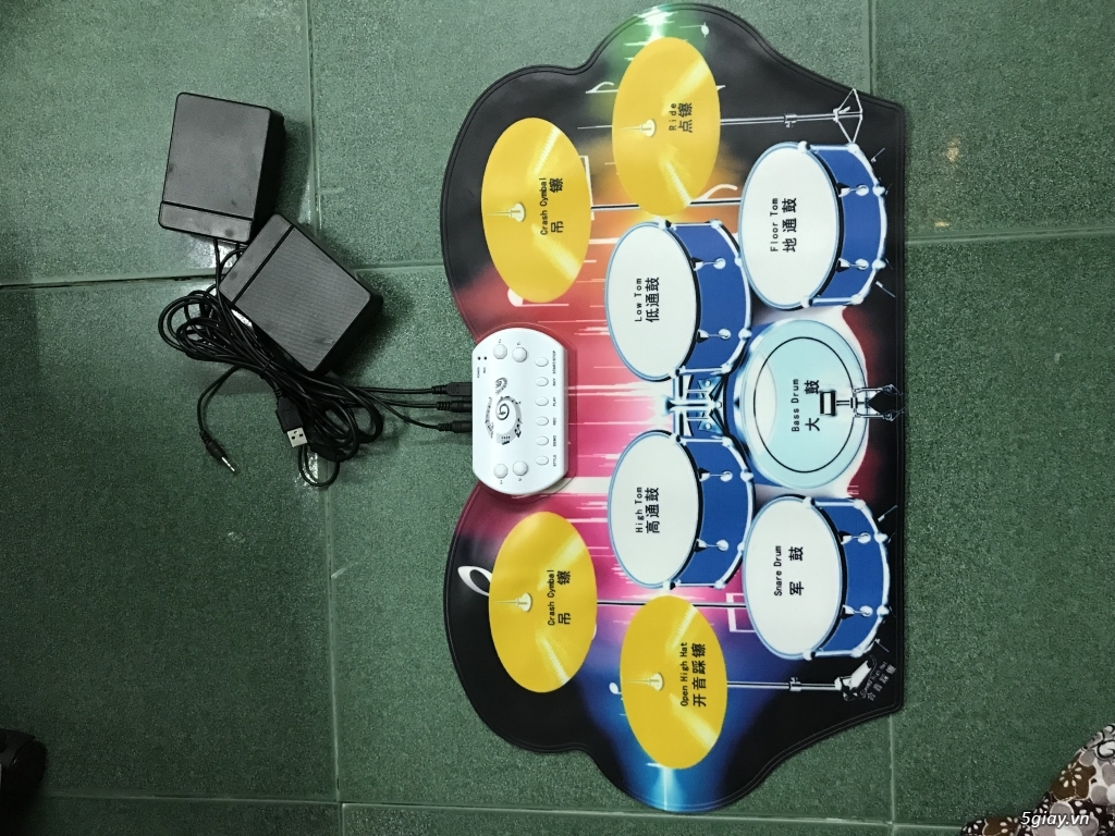 Trống điện tử cảm ứng nhiều chế độ nguồn 5V hoặc 2 pin AAA End:23h00 ngày 02-01-2020 - 1
